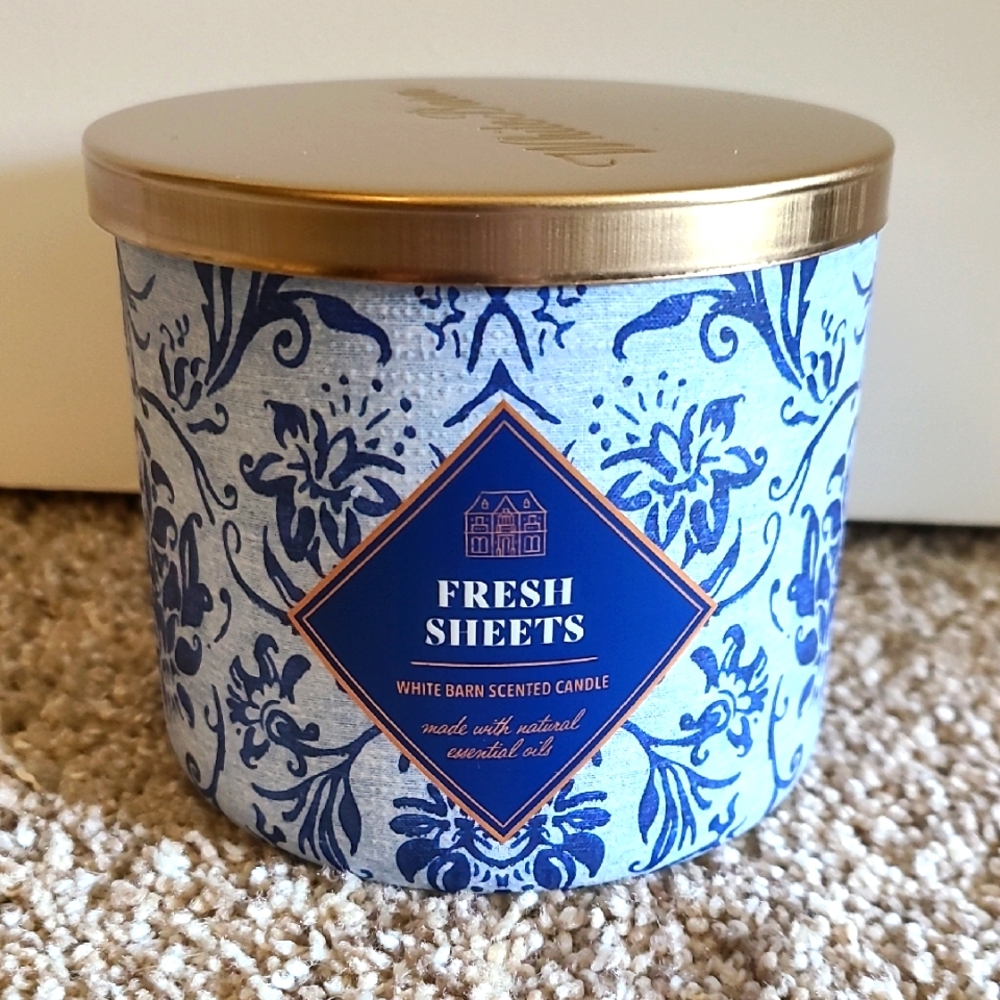 FRESH SHEETS 3 Wick Candle Bath And  Body Works